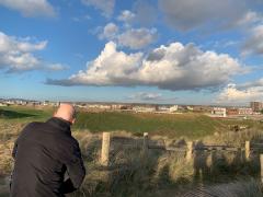Rounding the point near Littlehampton Fort to head inland along the west bank of the River Arun